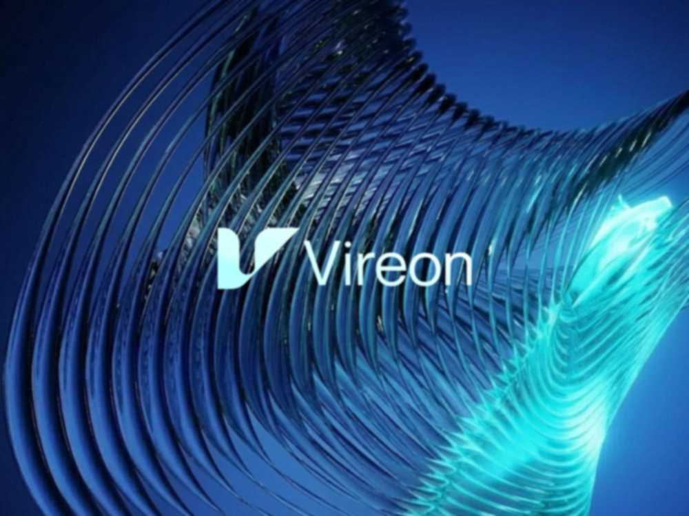 Vireon liquid glass abstract ribbon background